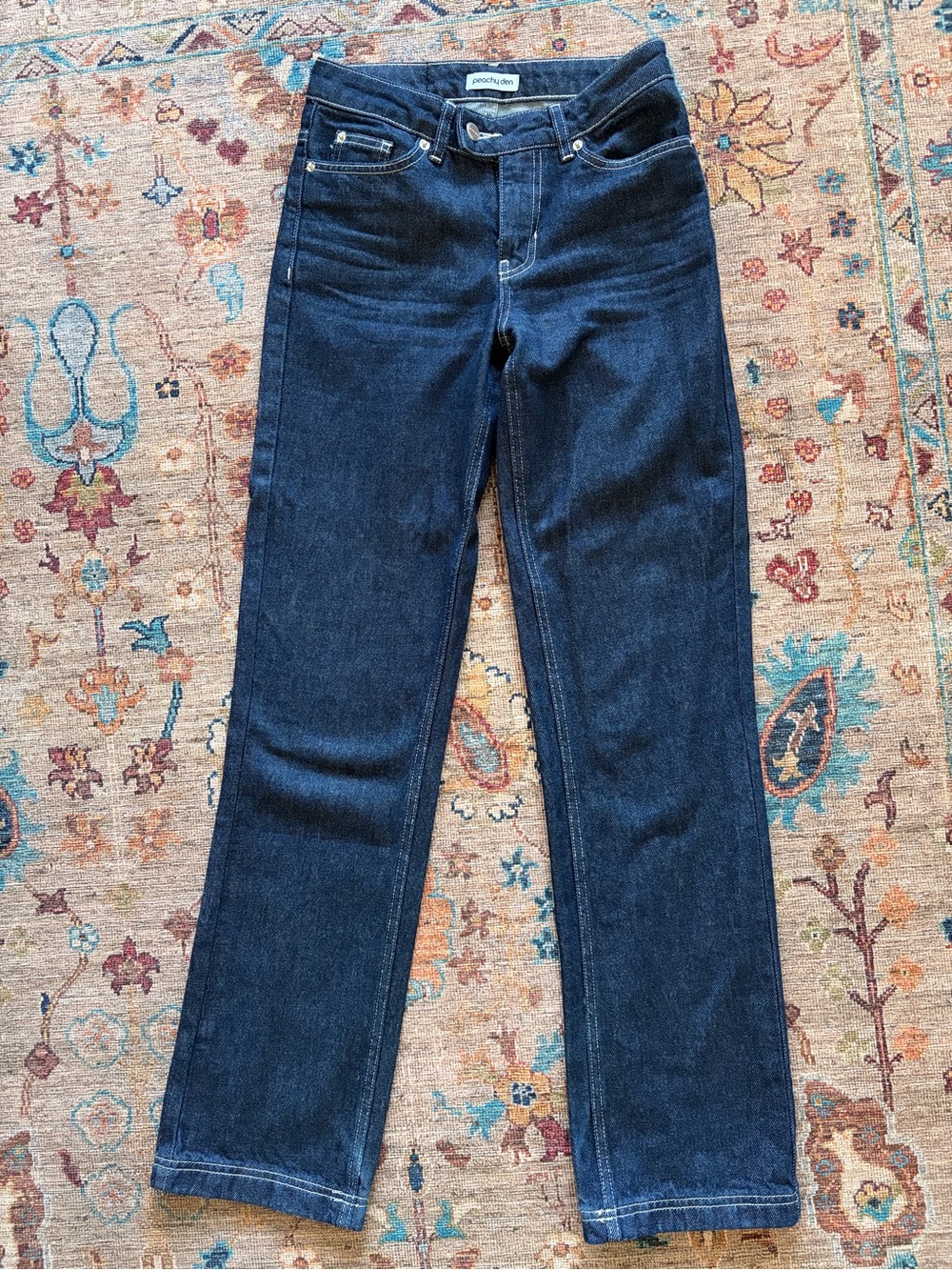 Peachy Den Indigo Straight-Leg Jeans